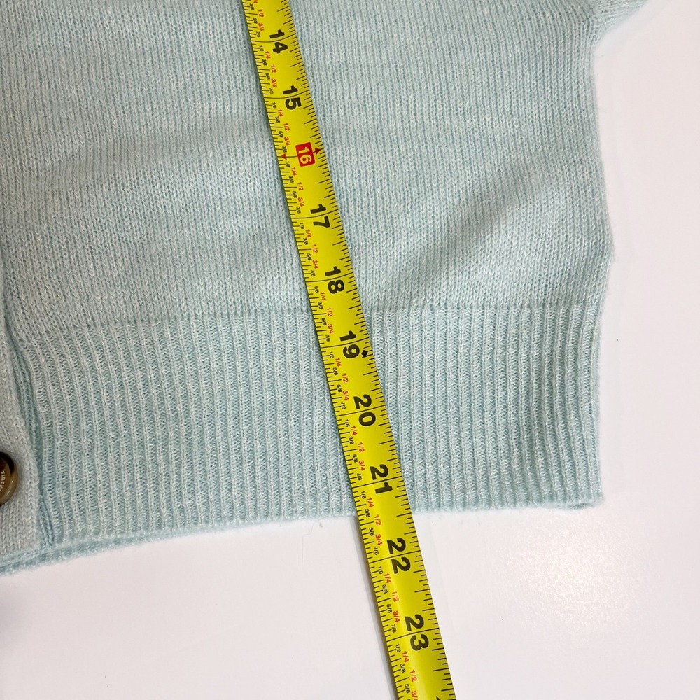 Vineyard Vines Womens Cashmere Linen Cardigan Sweater Blue V-Neck Size Medium - Picture 7 of 8
